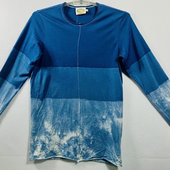NWT Ramblers Way Men's Med Dexter Tee Indigo Die Rambouillet Wool & Pima Cotton - Picture 1 of 5